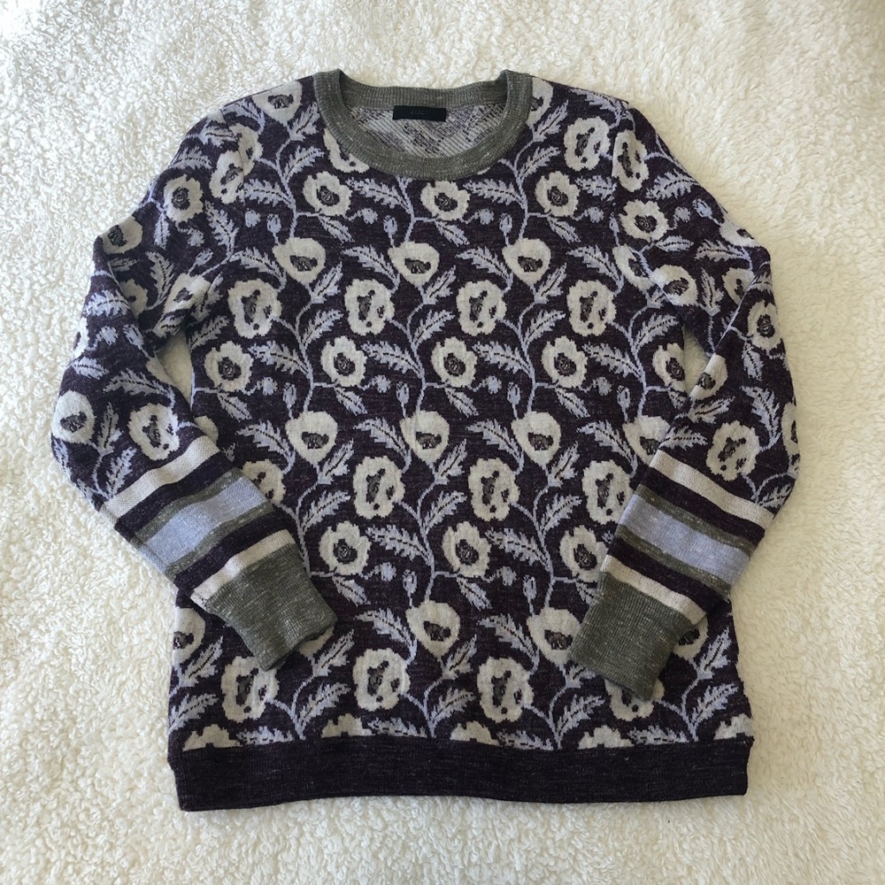 Wool floral sweatshirt
